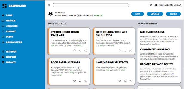 dashboard project